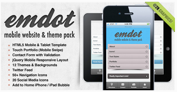 Emdot - Mobile Website & Theme Pack