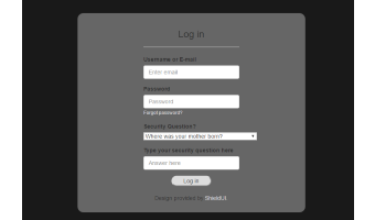 A responsive Login Form