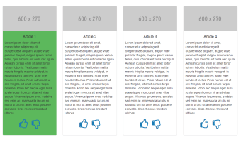 Bootstrap template, demonstrating an articles layout