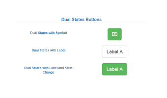 A template, demonstrating two-state buttons