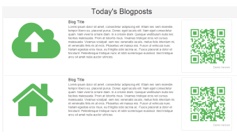 Bootstrap template, demonstrating a list of blogs.