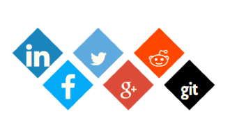 Bootstrap template, demonstrating social Icons
