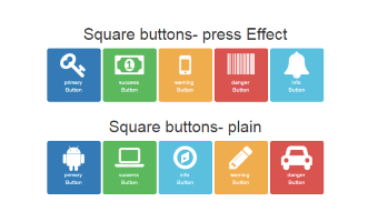 A template, demonstrating a square buttons layout