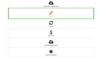 Bootstrap template, demonstrating steps process navigation.