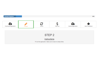 Bootstrap template, demonstrating steps, progress indicator and additional info.