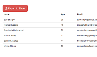 Save HTML TABLE as Excel file