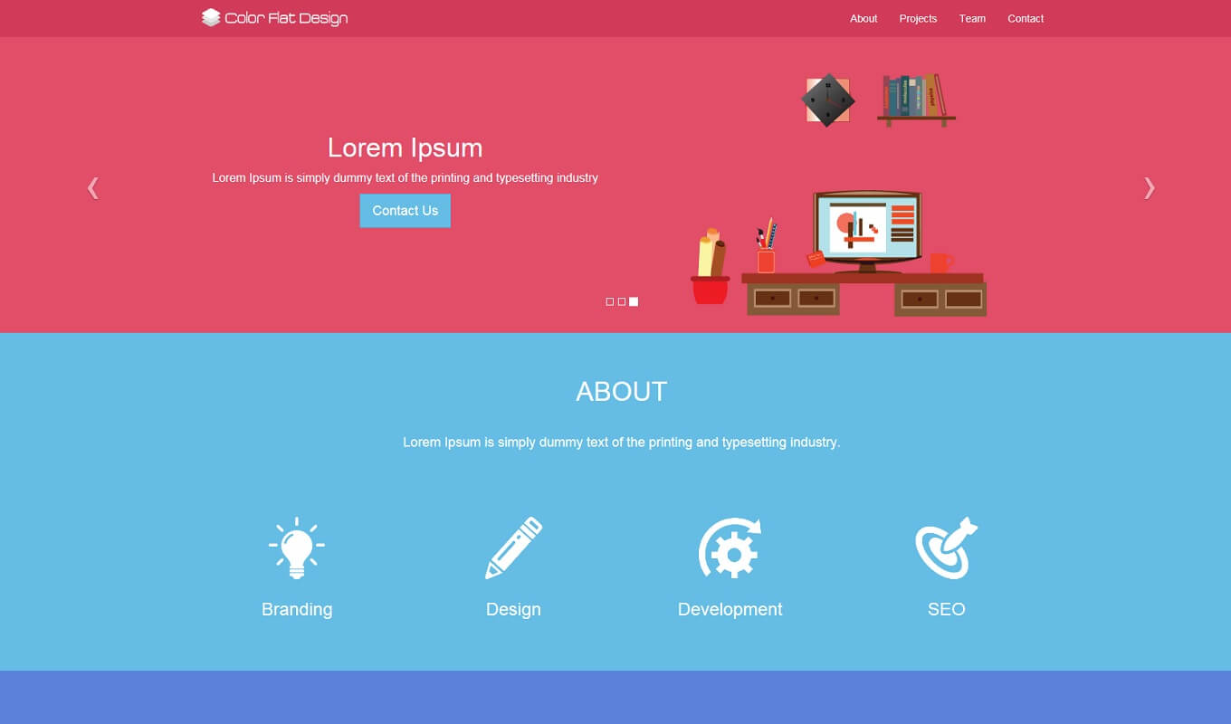 Color Flat Design - A flat-design colorful theme