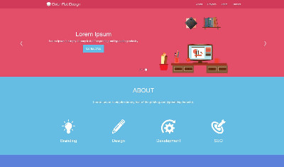 A flat-design colorful theme